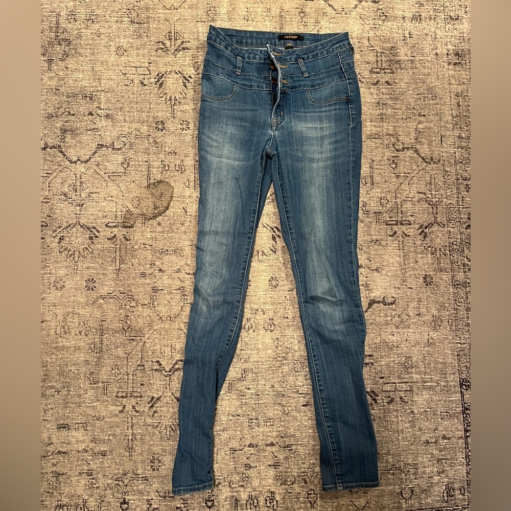 refuge high waisted skinny jeans